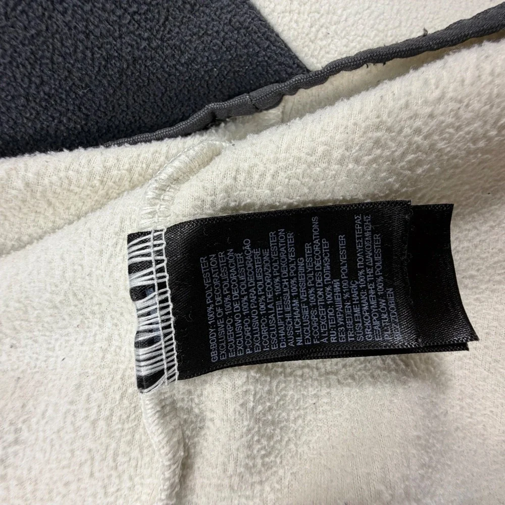The North Face Mens TKA 100 Glacier Quarter Zip Fleece Cream Black Large